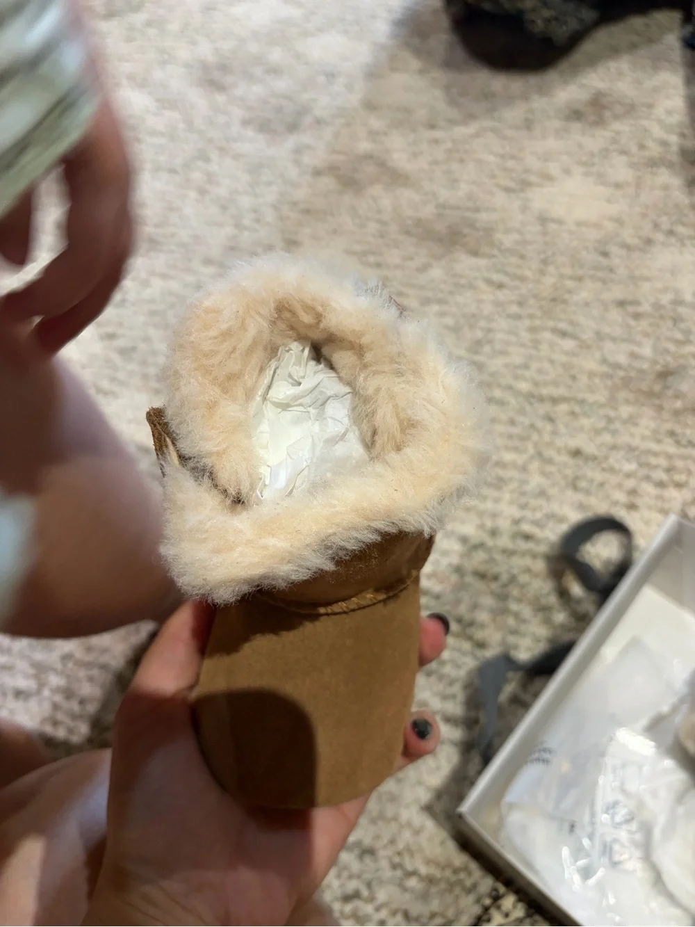 UGG Kids Chestnut Suede Bow boots